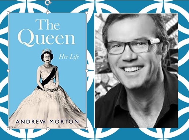 an image of author andrew morton and his new book, The Queen