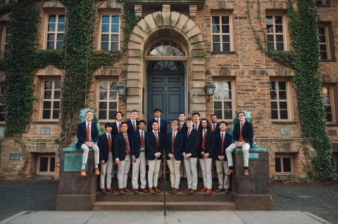 Nassoons in front of Nassau Hall