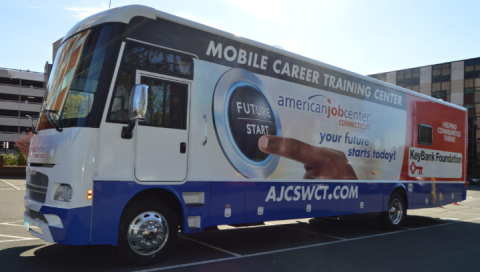 Career coach mobile classroom bus