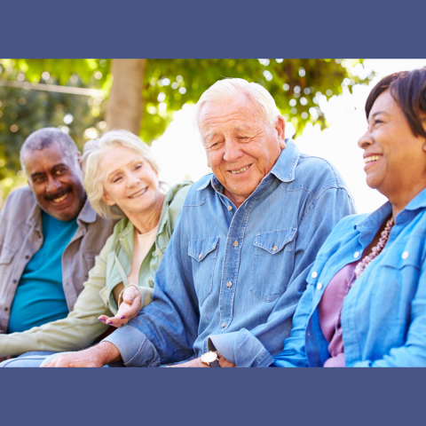 A group of seniors talking 