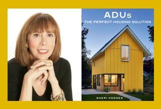 Image of author Sheri Koones and new latest book, ADU's