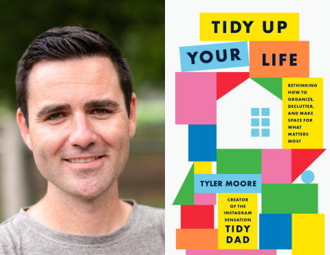 Tyler Moore photo and his book Tidy Up Your Life. 