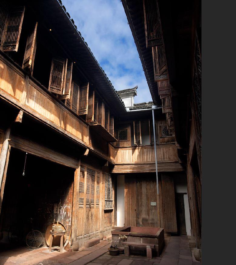 An interior photo of the Yin Yu Tang House in Salem, Massachusetts