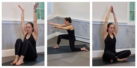 images of ELDOA instructor in various poses, 3 in total