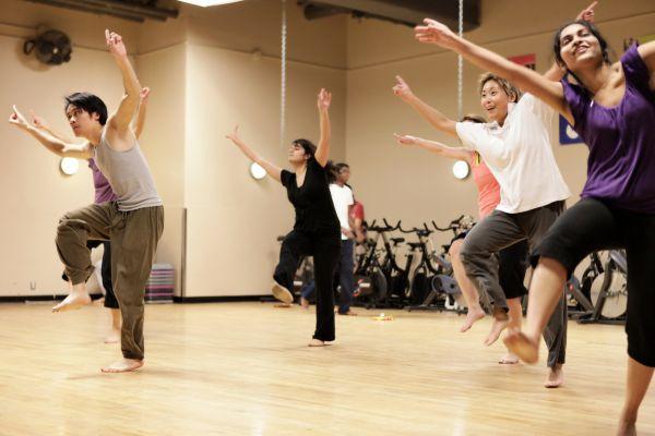 A group of people doing bollyfitness