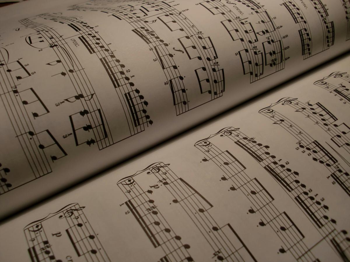 image of a book of sheet music